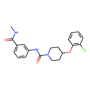4-(2-chlorophenoxy)-N-(3-(methylcarbamoyl)phenyl)piperidine-1-carboxamide