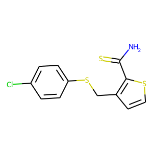 3-([(4-CHLOROPHENYL)THIO]METHYL)THIOPHENE-2-CARBOTHIOAMIDE