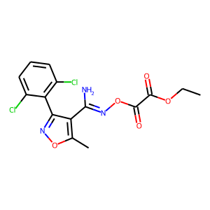 ETHYL 2-[([AMINO[3-(2,6-DICHLOROPHENYL)-5-METHYLISOXAZOL-4-YL]METHYLIDENE]AMINO)OXY]-2-OXOACETATE