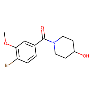 (4-bromo-3-methoxyphenyl)(4-hydroxy-1-piperidinyl)Methanone
