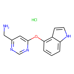 (6-((1H-indol-4-yl)oxy)pyrimidin-4-yl)methanamine hydrochloride