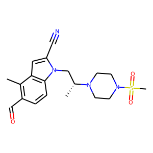 (R)-5-formyl-4-methyl-1-(2-(4-(methylsulfonyl)piperazin-1-yl)propyl)-1H-indole-2-carbonitrile