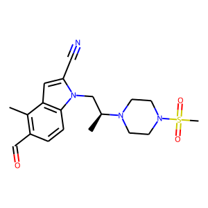 (S)-5-formyl-4-methyl-1-(2-(4-(methylsulfonyl)piperazin-1-yl)propyl)-1H-indole-2-carbonitrile