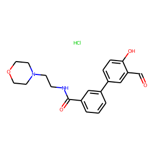 [1,1′-Biphenyl]-3-carboxamide, 3′-formyl-4′-hydroxy-N-[2-(4-morpholinyl)ethyl]-, hydrochloride