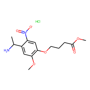 4-[2-methoxy-5-nitro-4-(1-aminoethyl)phenoxy]butanoic acid methyl ester hydrochloride